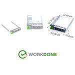 WORKDONE 12-PACK 3,5"-Festplatten-Caddy - Dell Poweredge  WH5D2 0Y796F 0X7K8W Kompatibel