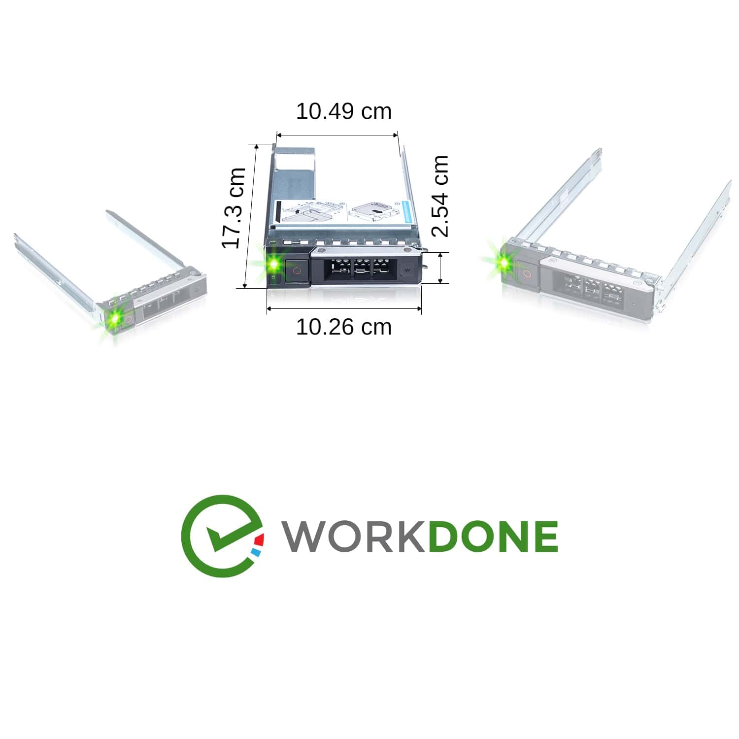 WORKDONE 3,5-Zoll-Festplatten-Caddy WH5D2 0Y796F 0X7K8W mit 2,5-Zoll-Konverter 09W8C4