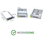 4 - PACK 2.5" Hard Drive Caddy - Dell Poweredge 0G176J Compatible - WORKDONE.EUROPE