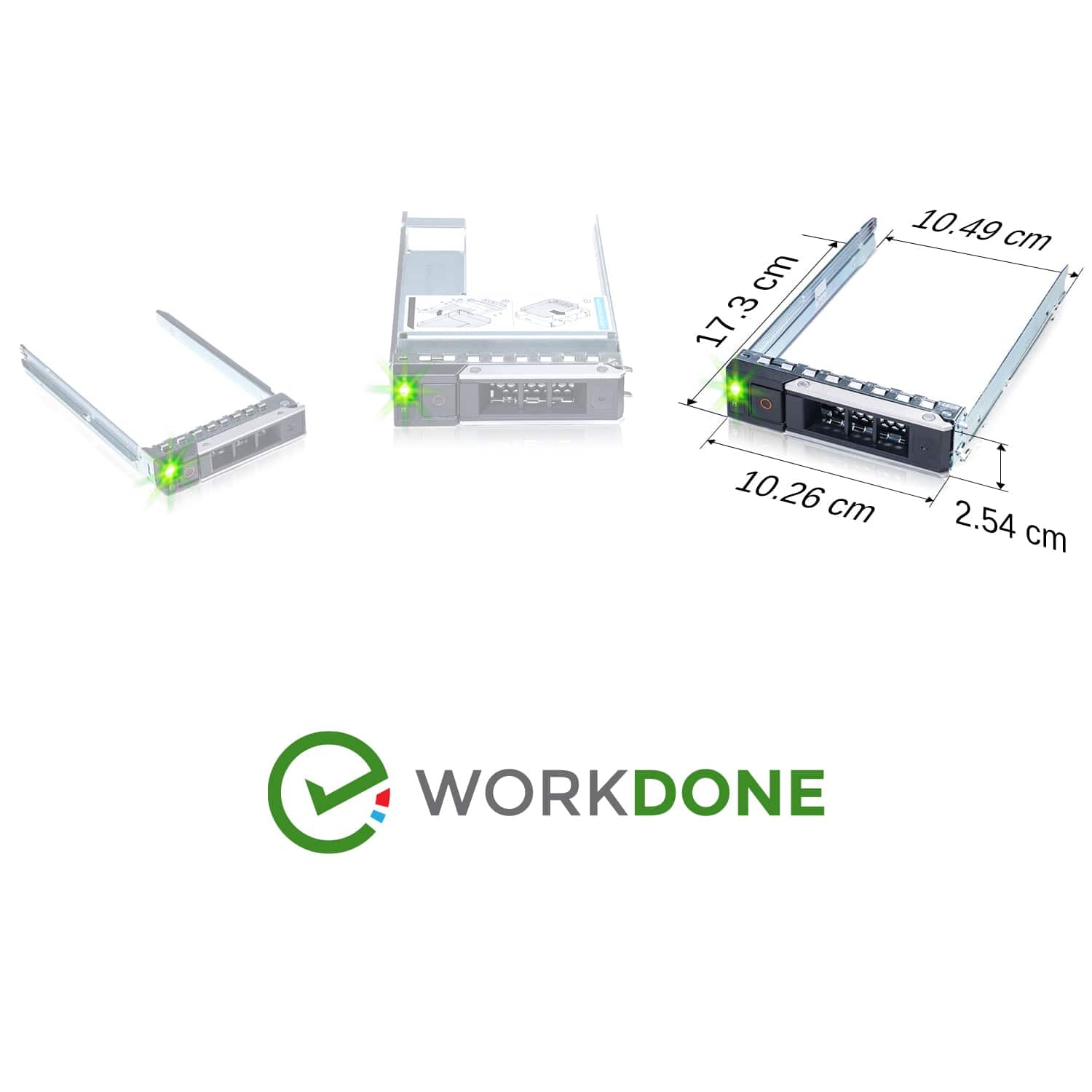 WORKDONE 4-PACK 3.5" Hard Drive Caddy - Dell Poweredge  WH5D2 0Y796F 0X7K8W compatibili