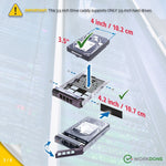2 - PACK 3.5" Hard Drive Caddy - Dell Poweredge 0KG1CH Compatible - WORKDONE.EUROPE