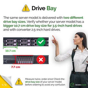 WORKDONE 3.5-inch Hard Drive Caddy KG1CH per PowerEdge Servers con 2.5-inch Converter 9W8C4
