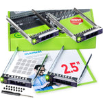4 - PACK 2.5" Hard Drive Caddy - Dell Poweredge 0DXD9H Compatible - WORKDONE.EUROPE