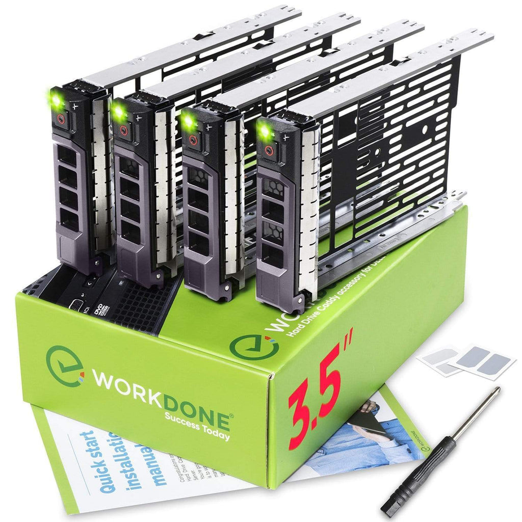 WORKDONE 4er-Pack 3,5-Zoll-Laufwerk Tray für Dell Server