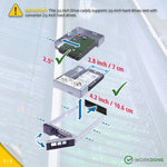 6 - PACK 3.5 - inch Hard Drive Caddy WH5D2 0Y796F 0X7K8W with 2.5 - inch Converter 09W8C4 - WORKDONE.EUROPE
